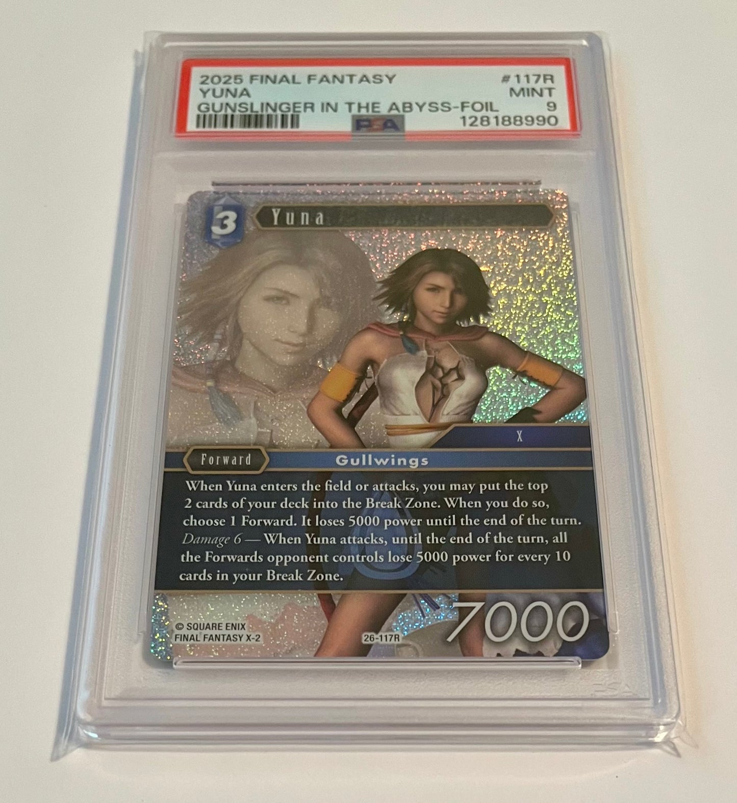 2025 Final Fantasy TCG X-2 Yuna Gunslinger in the Abyss #117R Foil MINT (PSA 9)