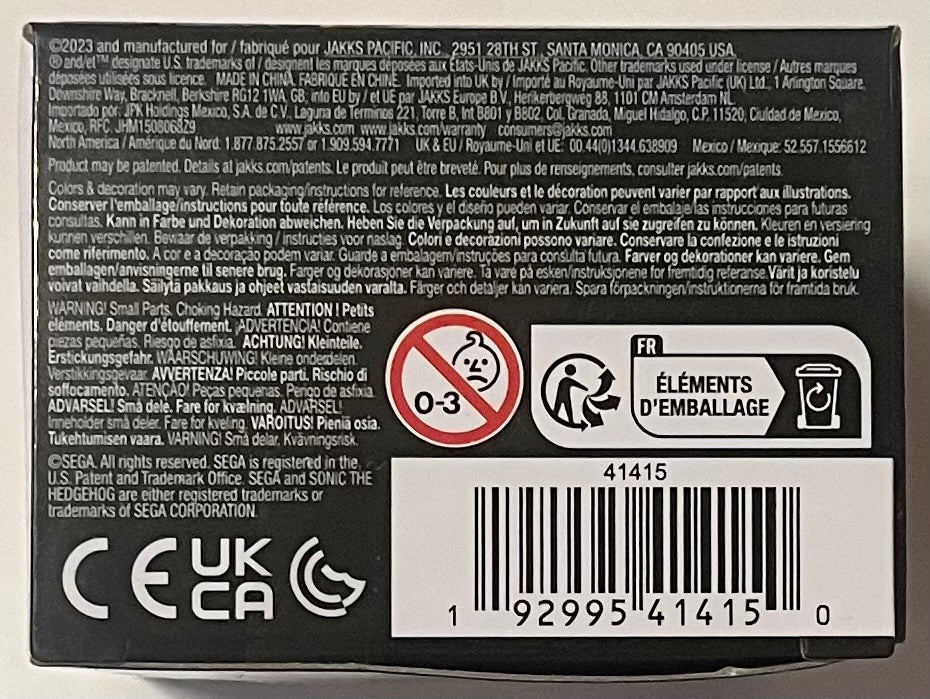 Jakks Sonic 2.5" Inch Boxed Dr. Eggman Figure Wave 12 Checklane