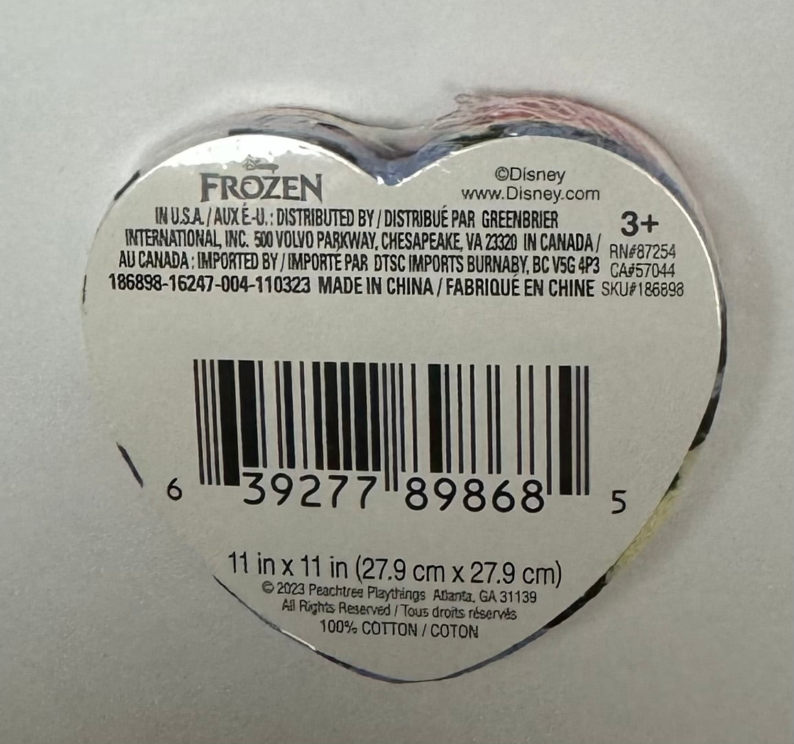 Peachtree Playthings Disney Princess Frozen Anna & Elsa Back to Back Magic Towel Serviette Magique (Expands in Water)