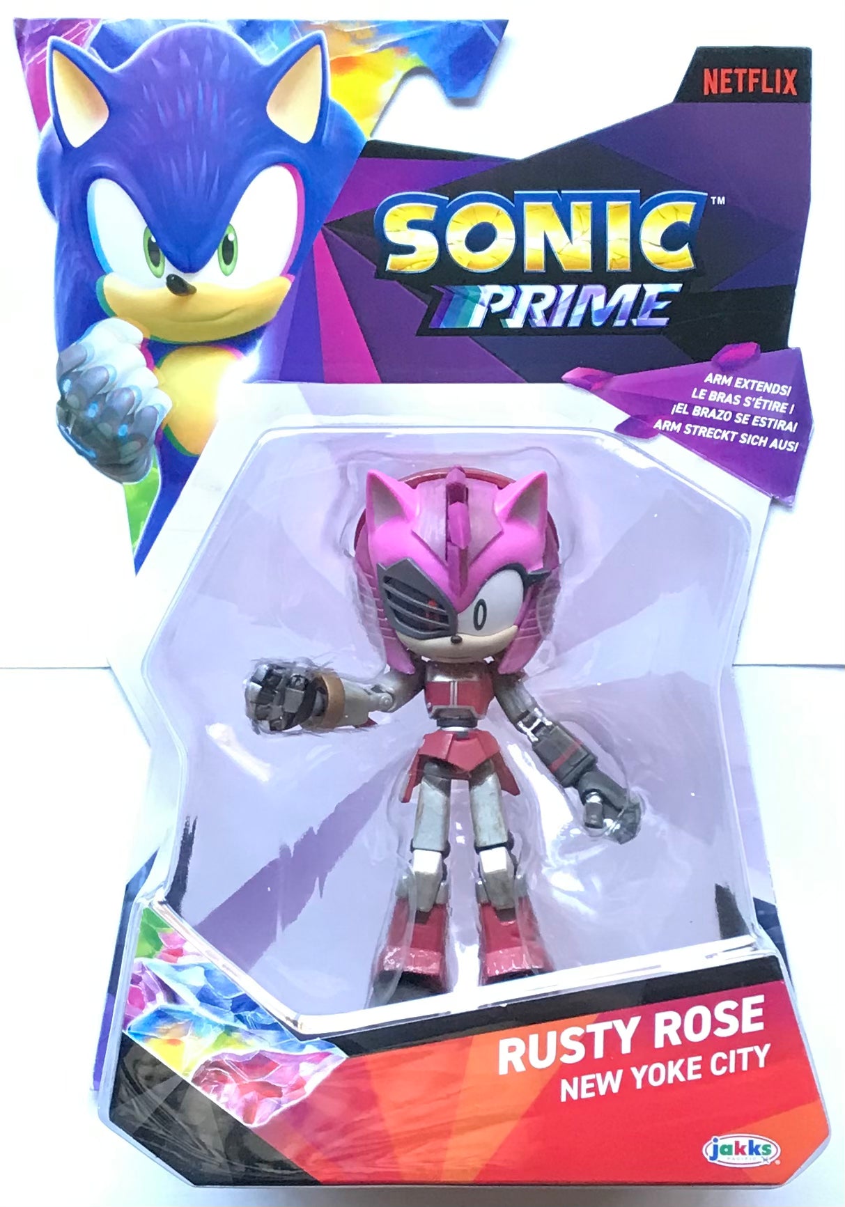 Boneco Sonic Prime Netflix Rusty Rose Toyng