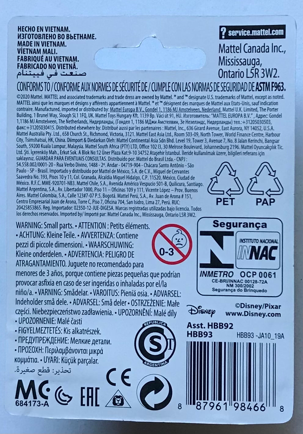 Mattel Micro Collection Monsters, Inc. Mike Wazowski