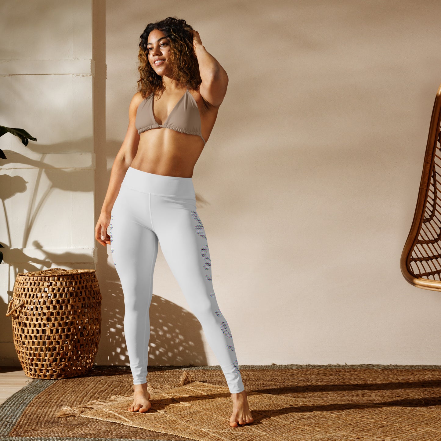 Kawieshan Warriors Grey and Polka Dot Mirage Yoga Leggings