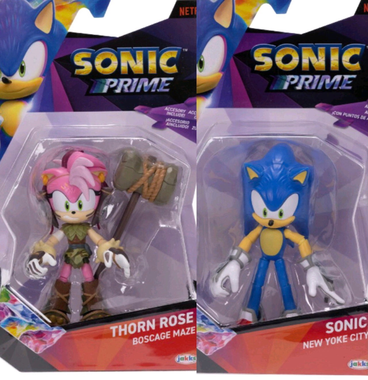 (Provisional Pre-Order) Jakks Netflix Sonic Prime 5 In Figure Thorn Rose  Sonic New Yoke City BUNDLE/LOT