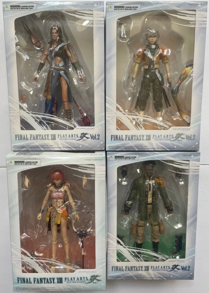 Play Arts Kai Final Fantasy XIII (13) Fang Hope Sazh Vanille Figure BUNDLE/LOT