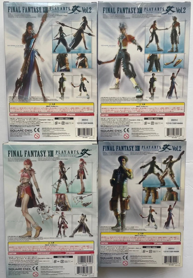 Play Arts Kai Final Fantasy XIII (13) Fang Hope Sazh Vanille Figure BUNDLE/LOT