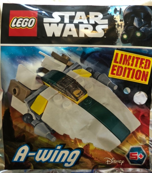 LEGO Star Wars Limited Edition A-Wing (White Green) Foil Pack Bag Build Set 911724