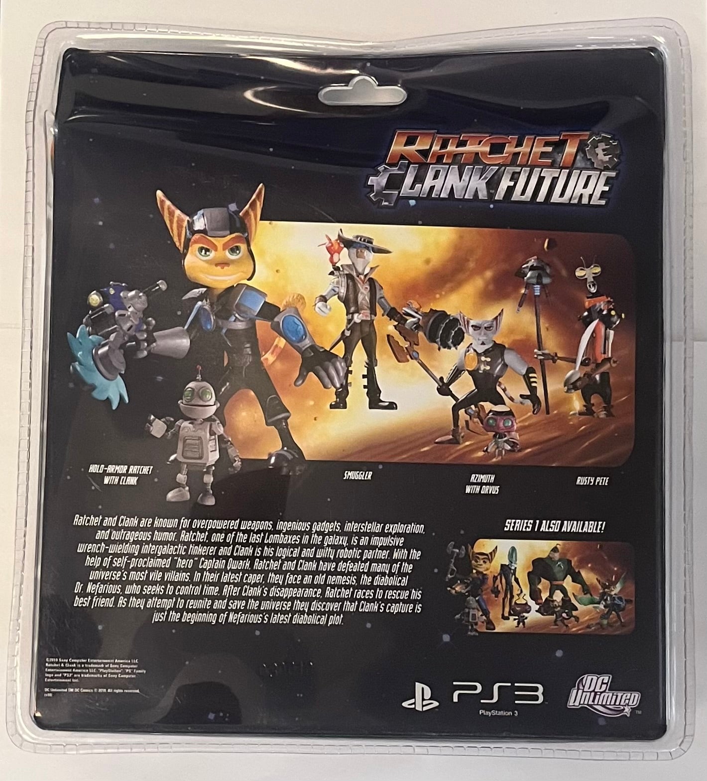 Ratchet & Clank Future Holo-Armor Ratchet with Clank DC Action Figure Set Series 2