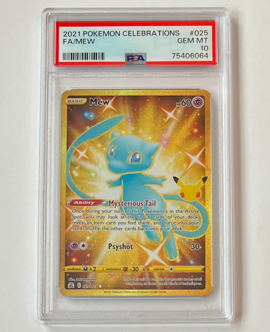 2021 Pokémon TCG Celebrations 25th Anniversary Mew Full Art #025 GEM MT (PSA 10)