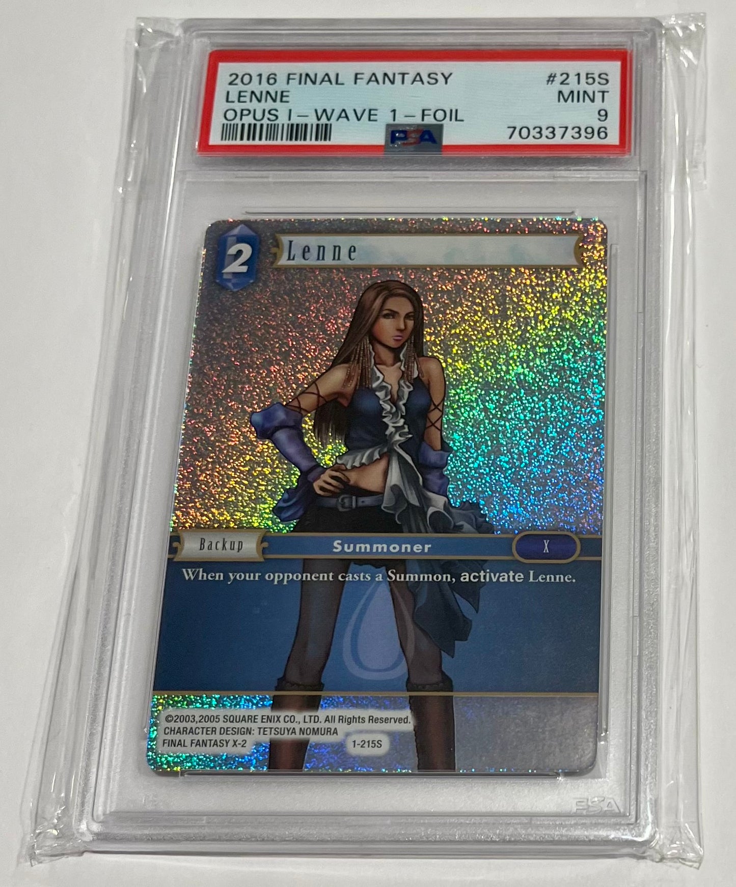 2016 Final Fantasy TCG X-2 Lenne Opus I Wave I #215S Foil MINT (PSA 9)