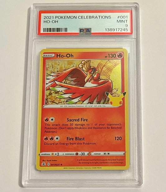2021 Pokémon TCG Celebrations 25th Anniversary Ho-Oh #001 MINT (PSA 9)