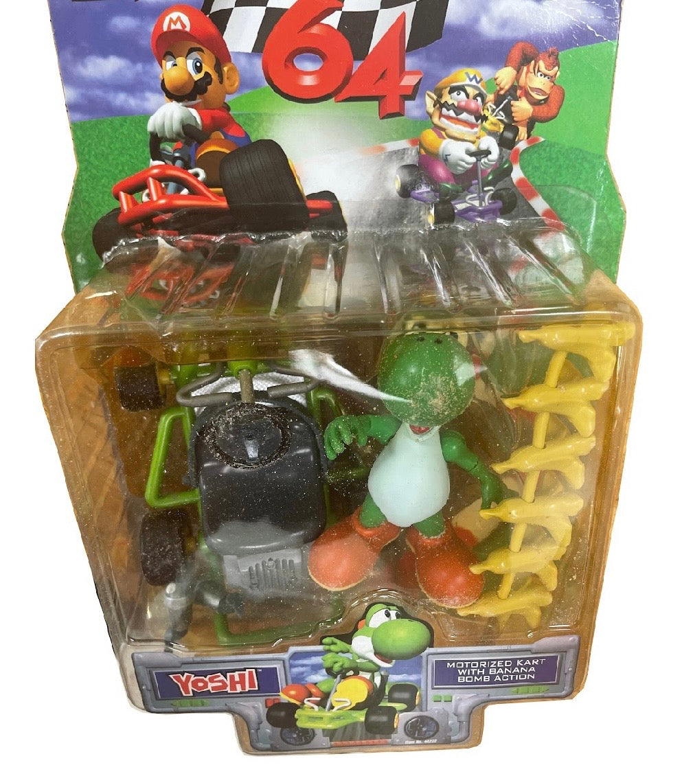 ToyBiz Mario Kart 64 Yoshi Figure with Bananas (D Condition)