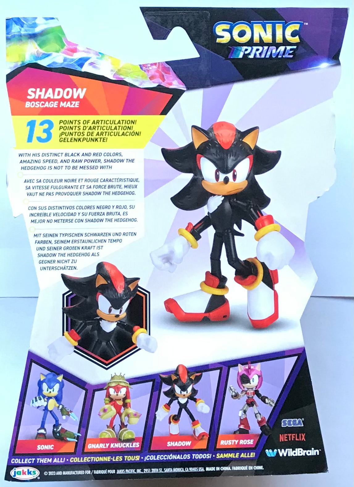 Jakks Netflix Sonic Prime Shadow Boscage Maze 5” Inch Figure