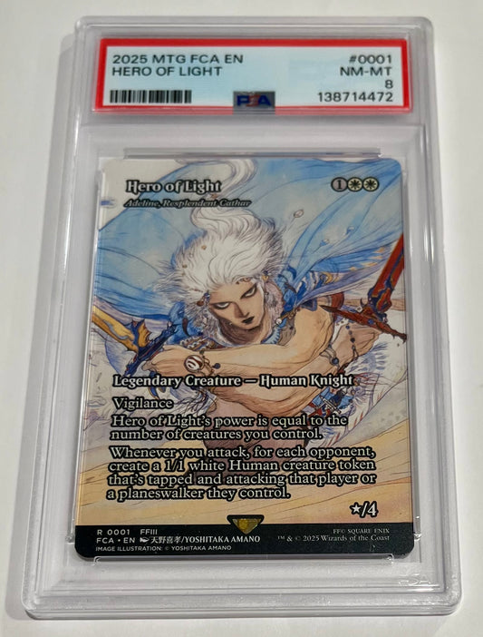 2025 MTG FCA Final Fantasy III Hero of Light #0001 NM-MT (PSA 8)