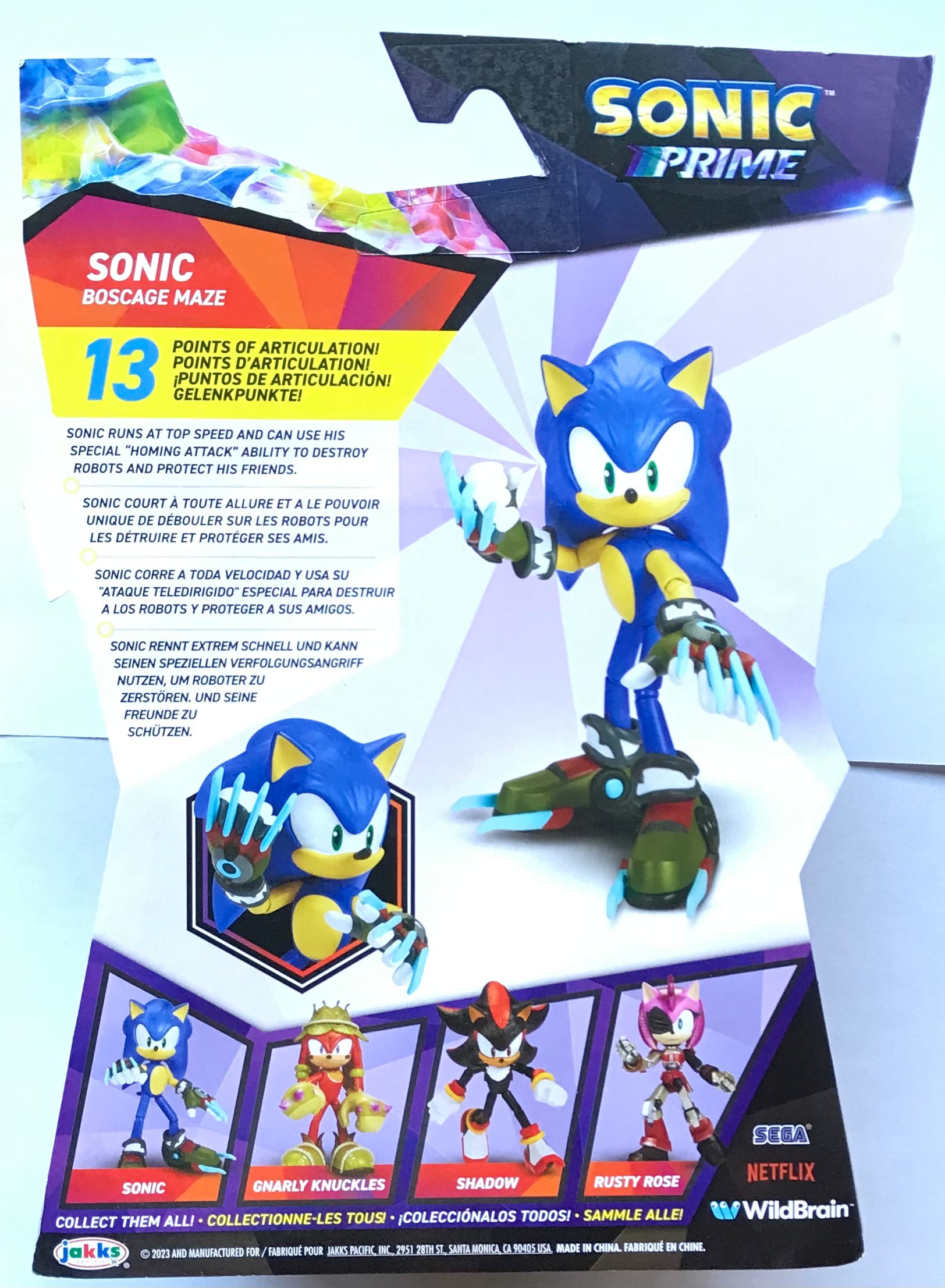 Action Figures Boneco Sonic Prime Netflix Articulado Sonic - Sonic Prime - #