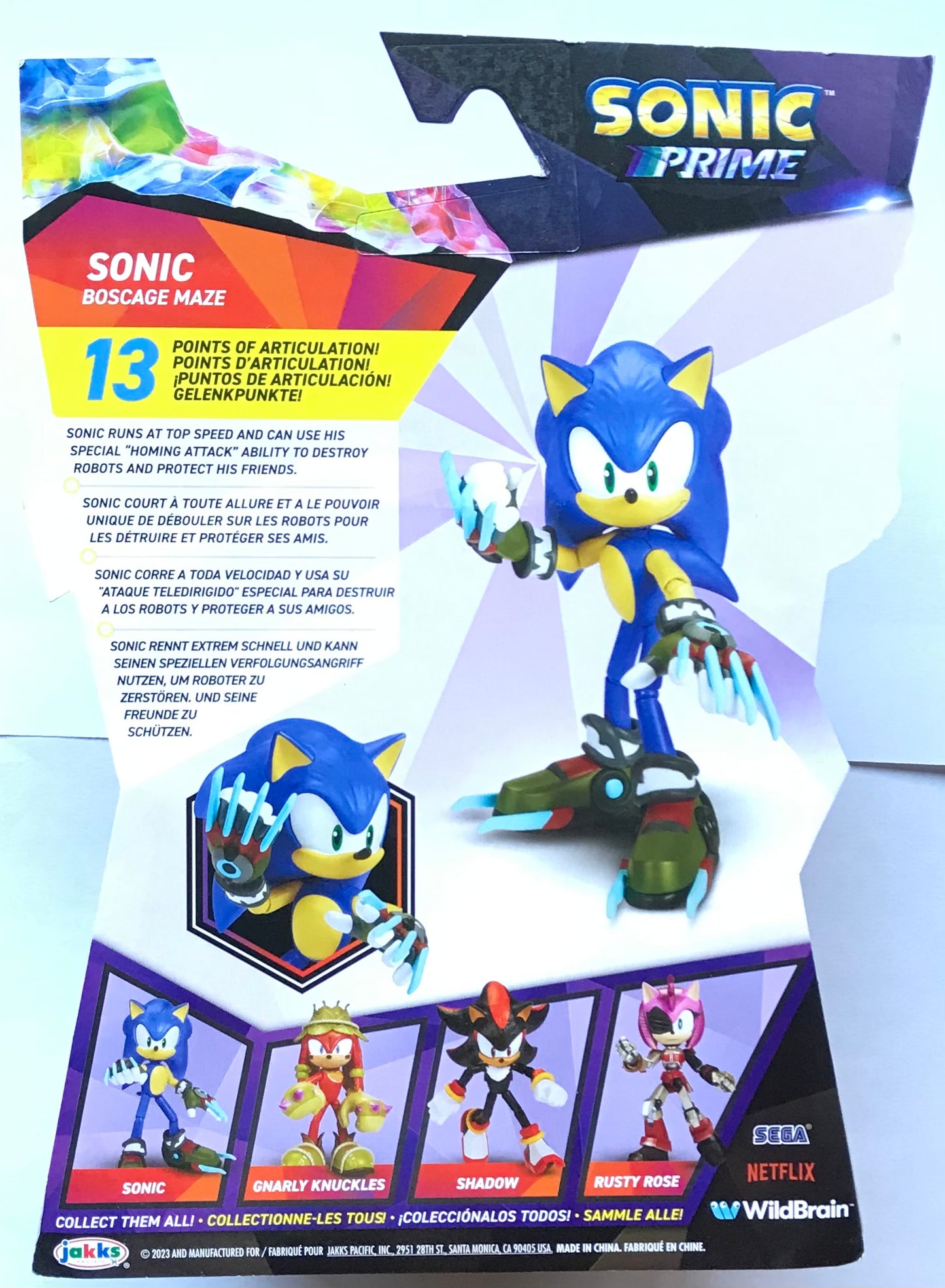 Jakks Netflix Sonic Prime Sonic Boscage Maze 5” Inch Figure