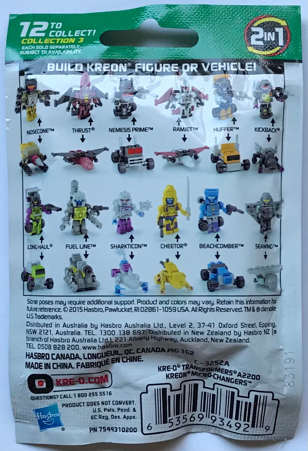 Kre-O Transformers Blind Bag Micro-Changers Series 3 Hasbro Random Figure