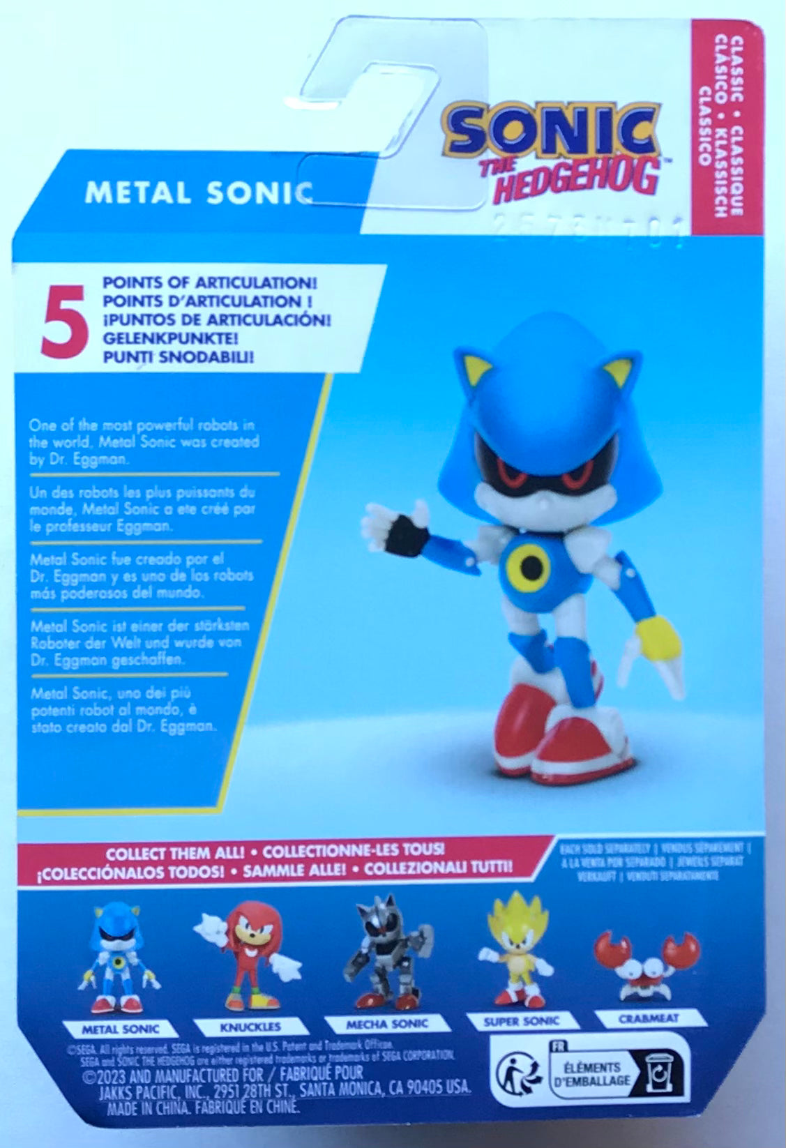 Jakks Sonic 2.5" Inch Wave 15 Classic Metal Sonic Figure