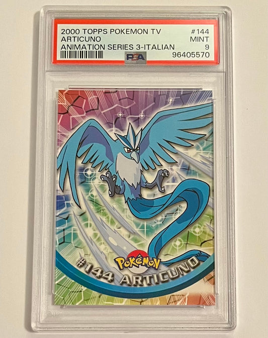 2000 Topps Pokémon TV Animation Series 3 Articuno #144 Italian MINT (PSA 9)