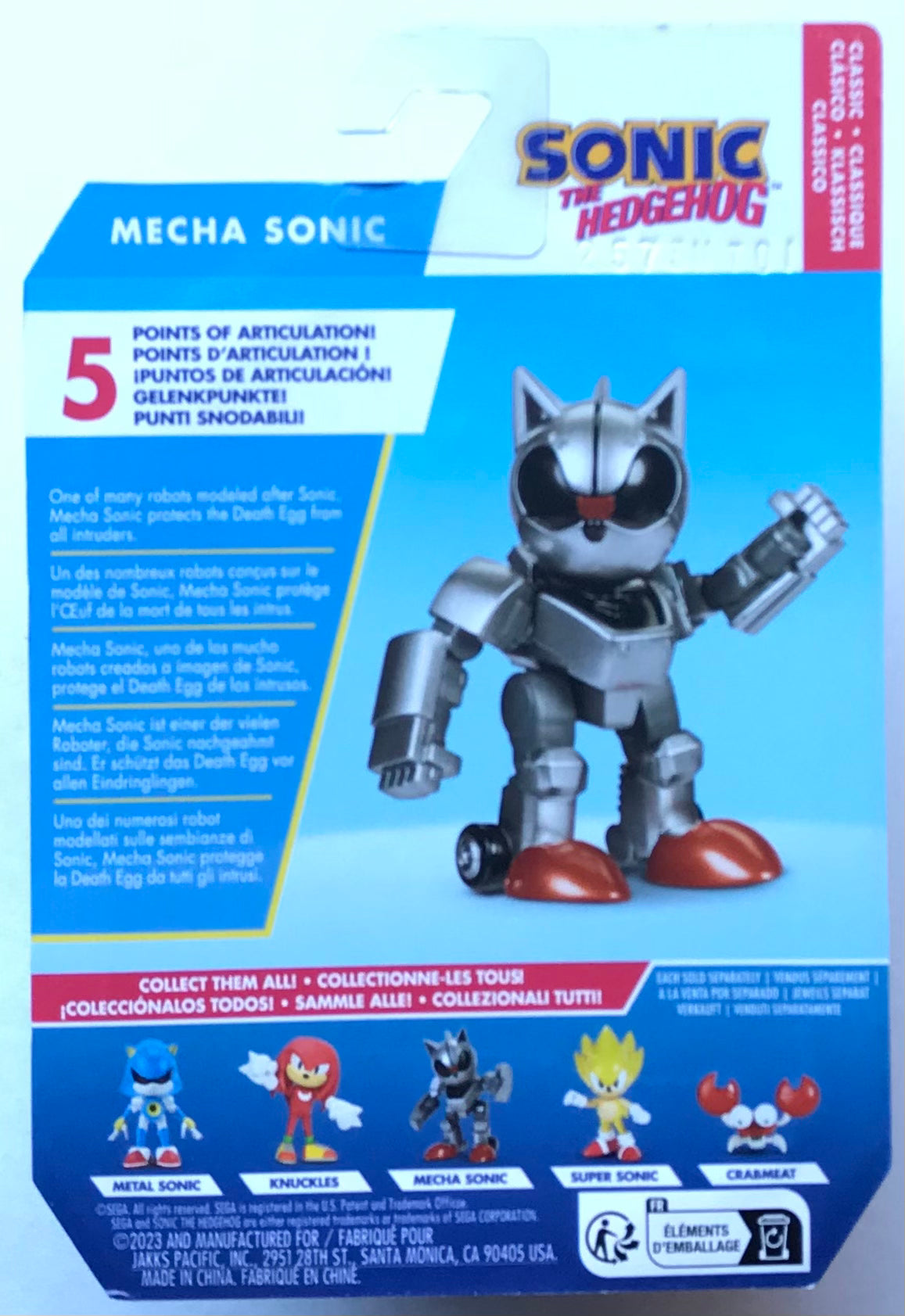 Jakks Sonic 2.5" Inch Wave 15 Classic Mecha Sonic Figure