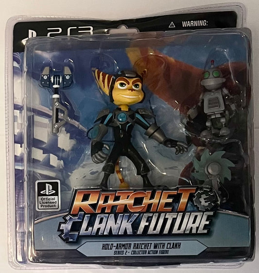 Ratchet & Clank Future Holo-Armor Ratchet with Clank DC Action Figure Set Series 2