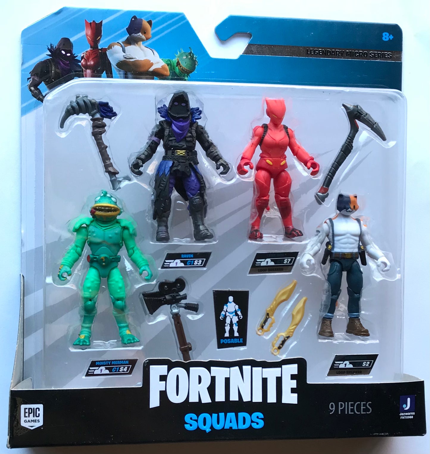 Jazwares Fortnite Legendary Micro Series 2.5” Inch Articulated Figure Squads Pack