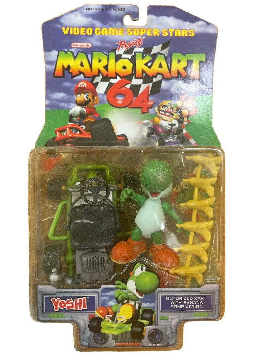 ToyBiz Mario Kart 64 Yoshi Figure with Bananas (D Condition)