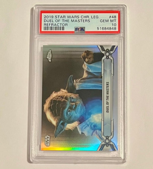 2019 Topps Chrome Legacy Star Wars Duel of the Masters Refractor #48 GEM-MT (PSA 10)
