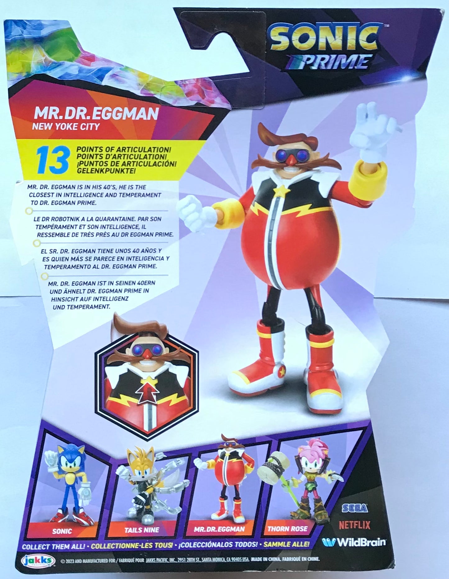 Jakks Netflix Sonic Prime Mr. Dr. Eggman New Yoke City 5” Inch Figure