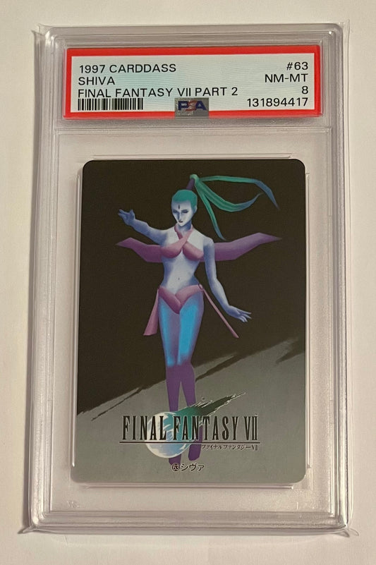 1997 Carddass Final Fantasy VII Part II Shiva #63 NM-MT (PSA 8)