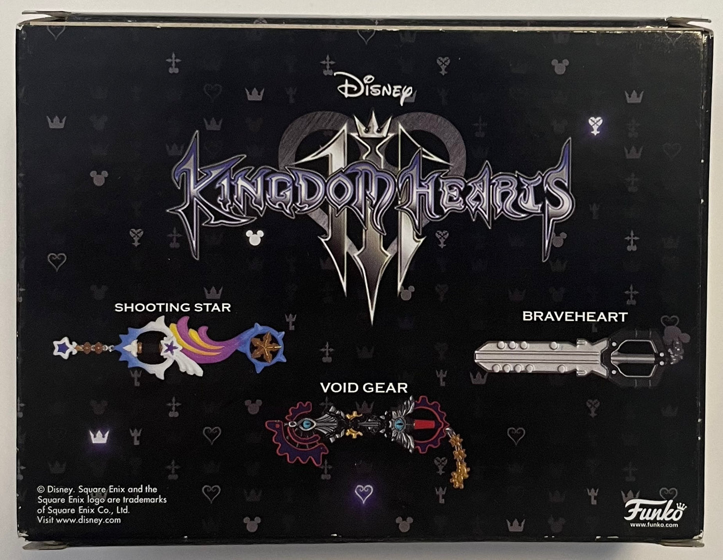 Funko Disney Kingdom Hearts 3 (III) Keyblade Exclusive Vinyl Collectible 3-Pack Braveheart, Shooting Star, and Void Gear