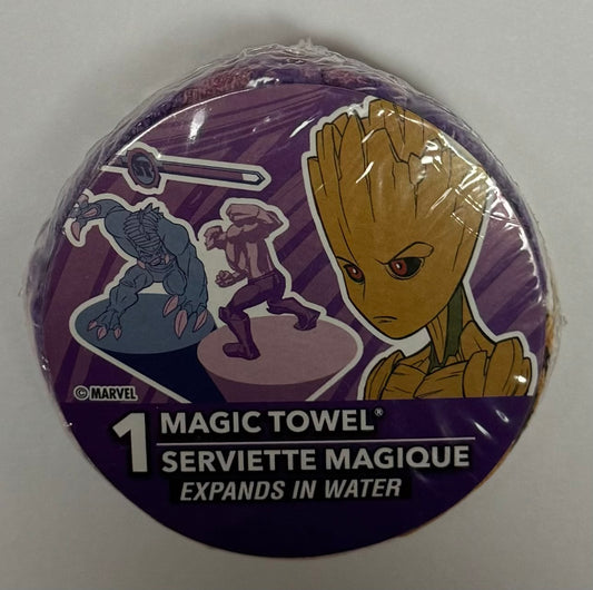 Peachtree Playthings Marvel Guardians Games Groot Magic Towel Serviette Magique (Expands in Water)