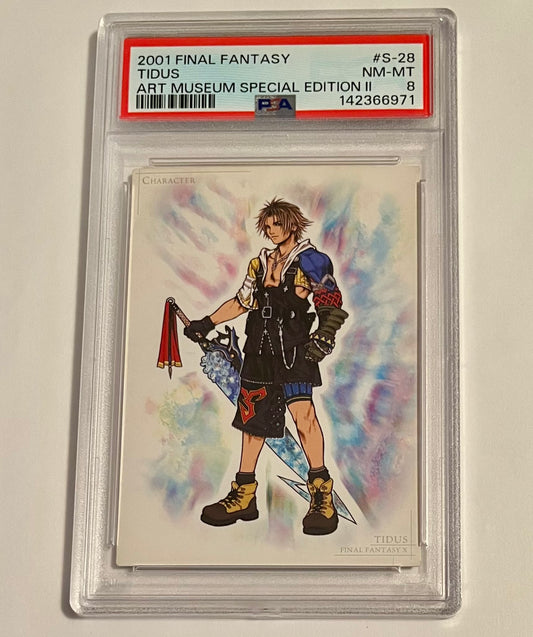 2001 Final Fantasy X Art Museum Tidus Special Edition II #S-28 NM-MT (PSA 8)