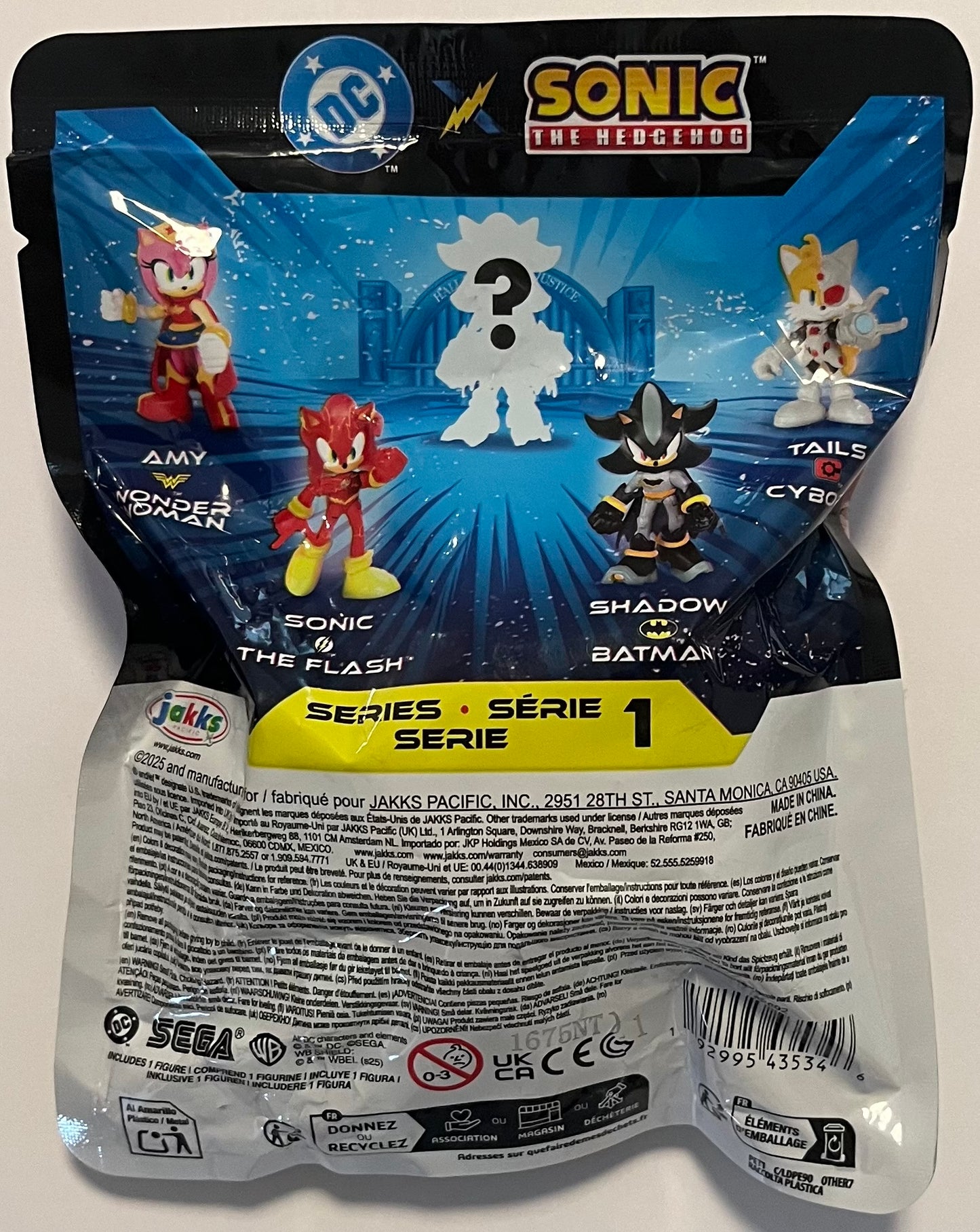 Jakks DC Sonic 2.5" Shadow as Batman Articulated Figure Series 1