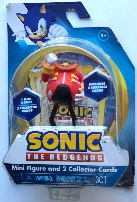 Dr. Eggman Mini Figure and 2 Collector Cards (B Condition)