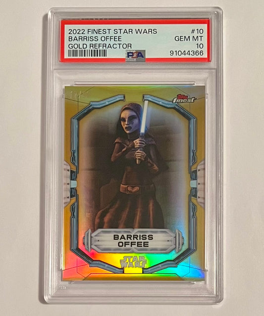2022 Topps Finest Star Wars Barriss Offee Gold Refractor 17/50 #10 GEM-MT (PSA 10)