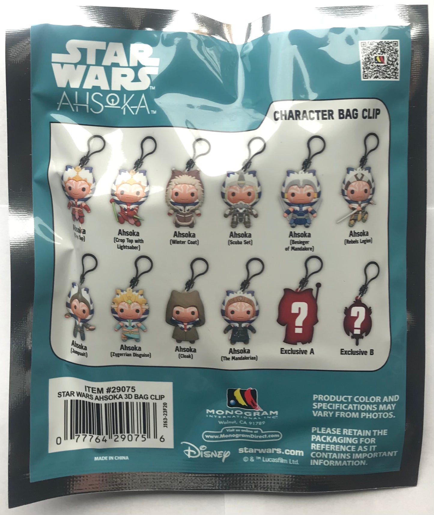 Star Wars: Ahsoka 3D Foam Bag Clip Random Character Blind Bag