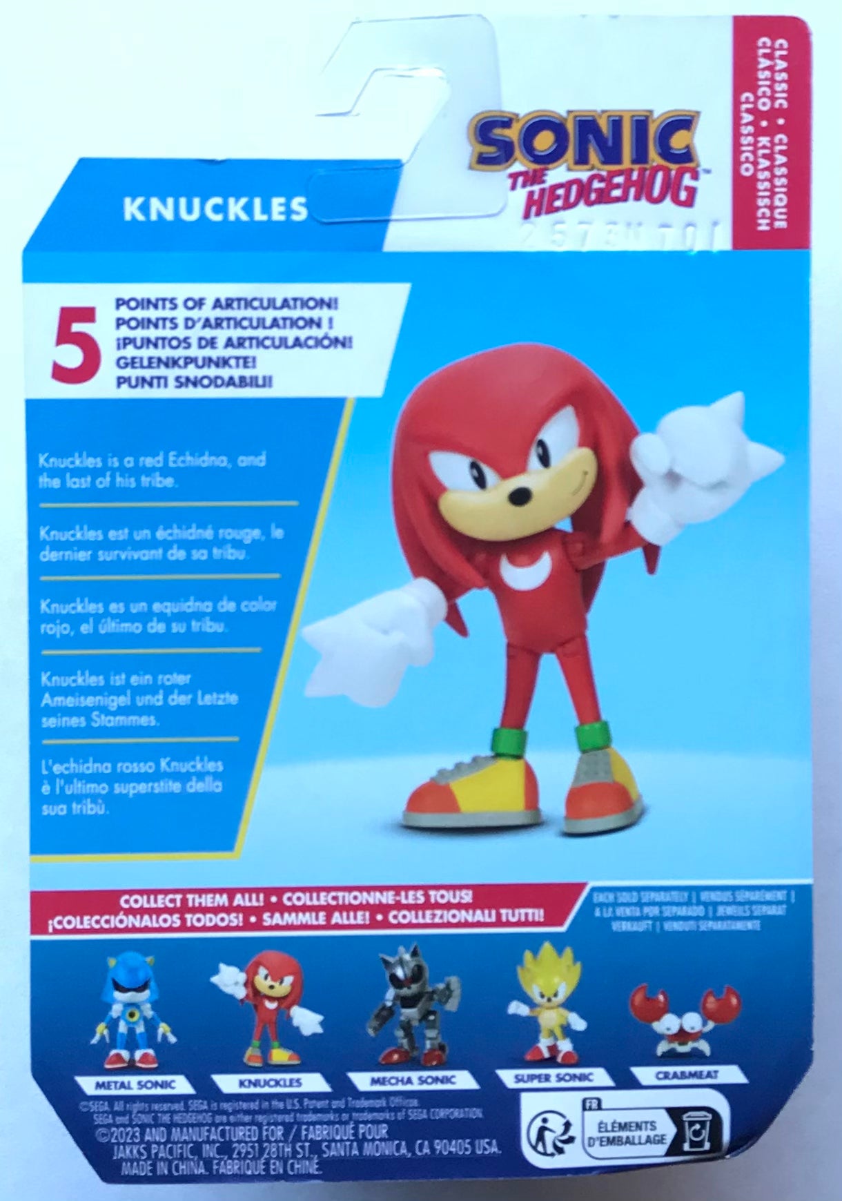 Jakks Sonic 2.5" Inch Wave 15 Classic Knuckles Figure
