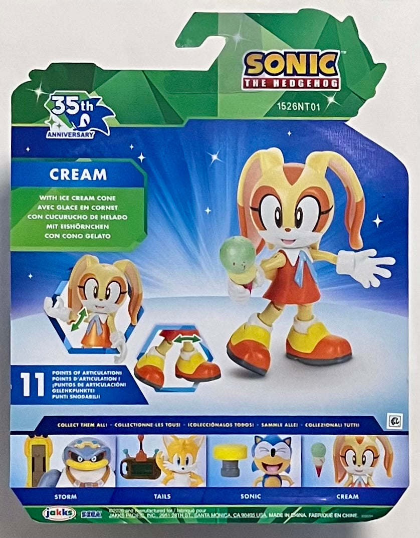Jakks Sonic 4" Inch Wave 25 Cream Articulated Figure (B Condition)