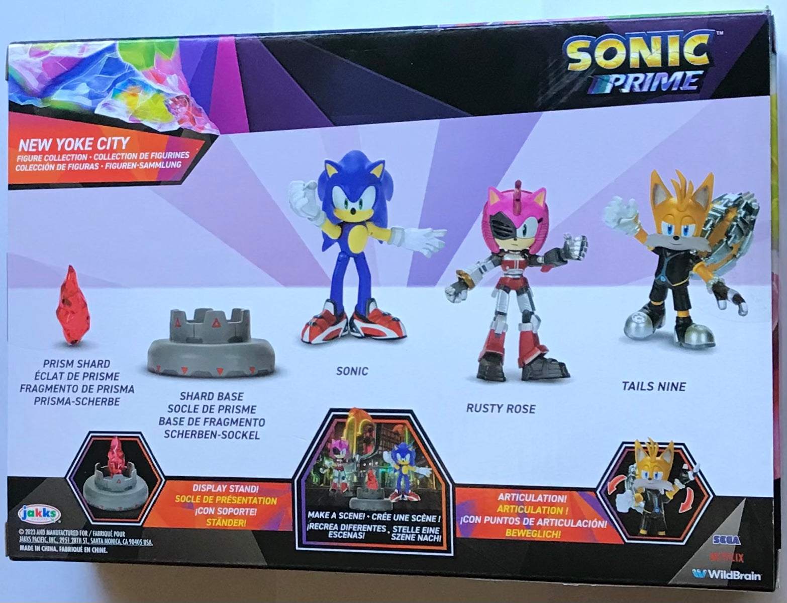 Boneco Figure Sonic Prime Netflix Articulado Tails Nine