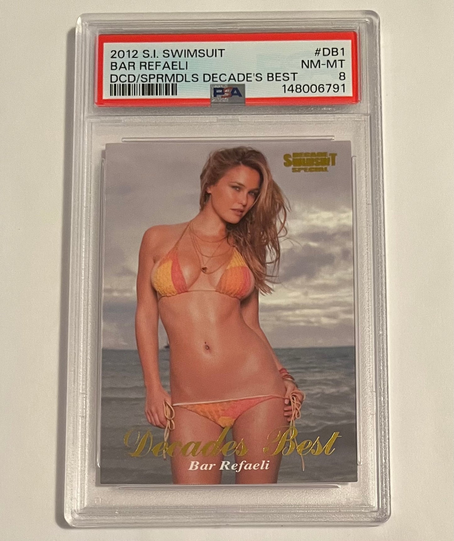2012 Sports Illustrated Swimsuit Supermodels Decade’s Best Bar Refaeli Card #DB1 NM-MT (PSA 8)
