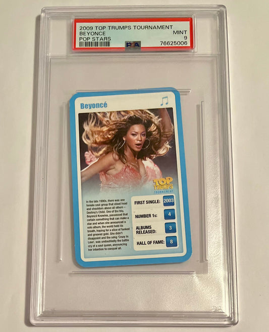 2009 Top Trumps Tournament Pop Stars Beyoncé MINT (PSA 9)