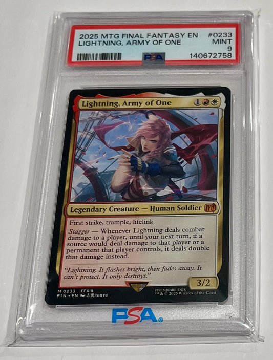 2025 MTG Final Fantasy XIII Lightning, Army of One #0233 MINT (PSA 9)