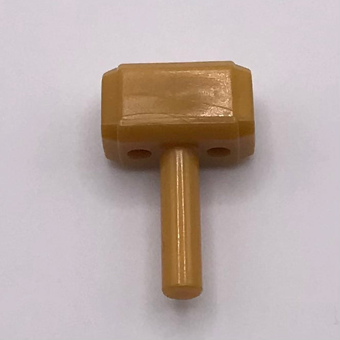 Prototype LEGO Marvel Super Heroes Avengers Thor’s Hammer Mjölnir Utensil Tool Sledgehammer 30163 (Pearl Gold) (Used)