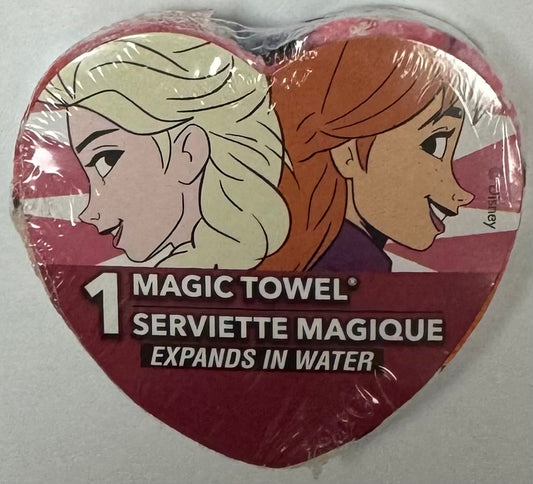 Peachtree Playthings Disney Princess Frozen Anna & Elsa Back to Back Magic Towel Serviette Magique (Expands in Water)