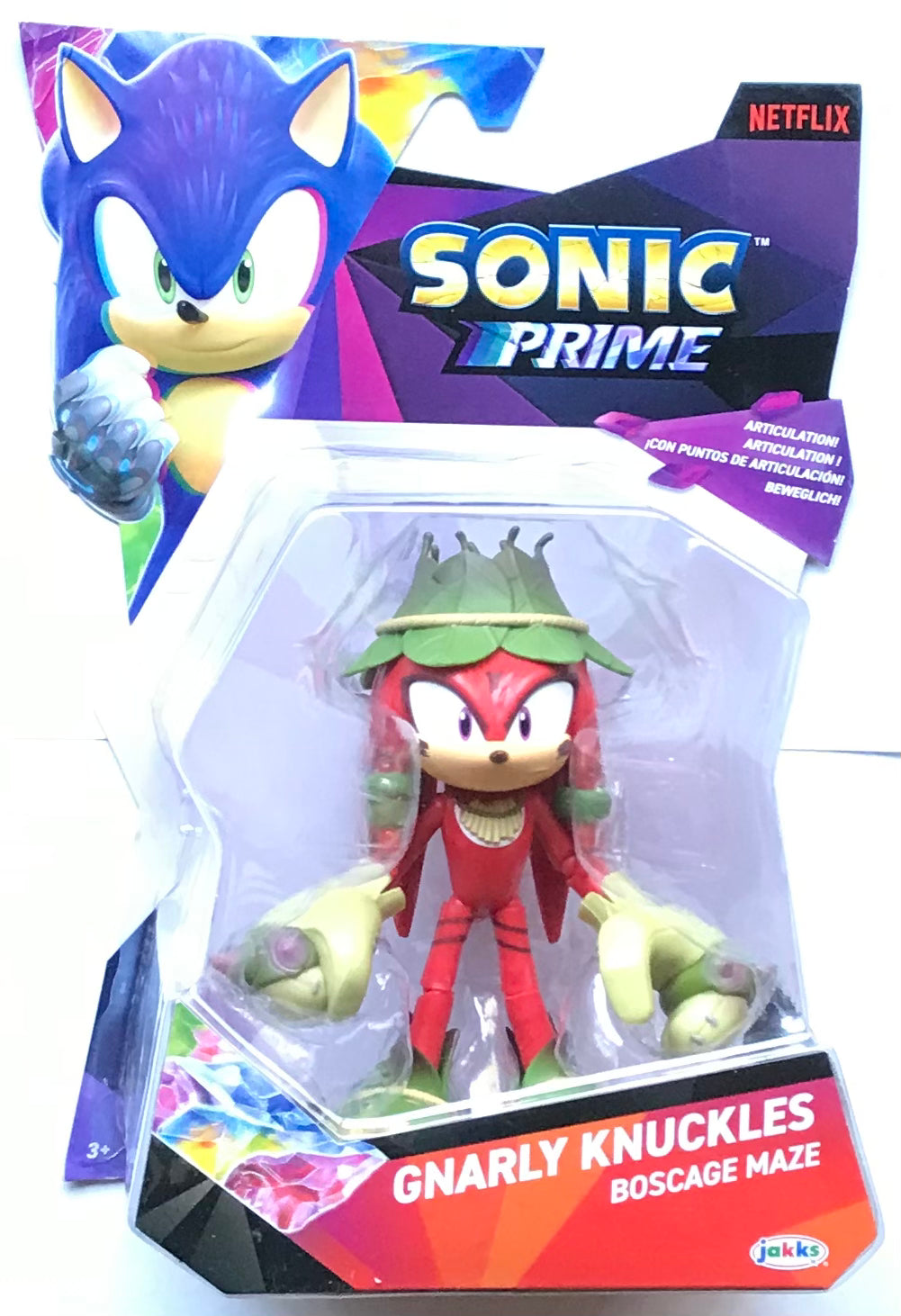 Jakks Netflix Sonic Prime Gnarly Knuckles Boscage Maze 5” Inch Figure