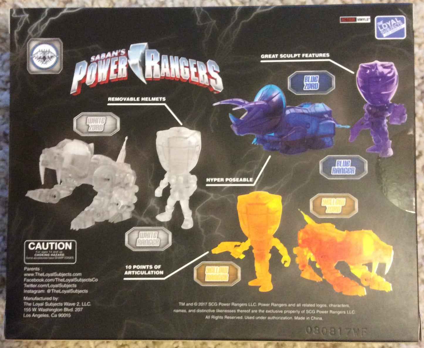 The Loyal Subjects SDDC Action Vinyls Yellow Power Rangers 2-Pack Figure Set