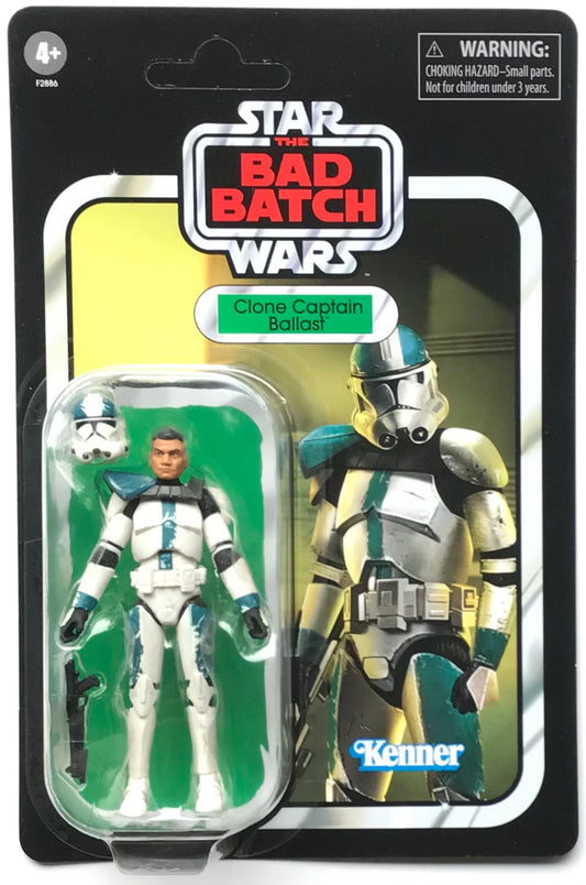 Unpunched Star Wars: The Bad Batch The Vintage Collection Clone Captain Ballast 3 3/4-Inch Kenner Figure