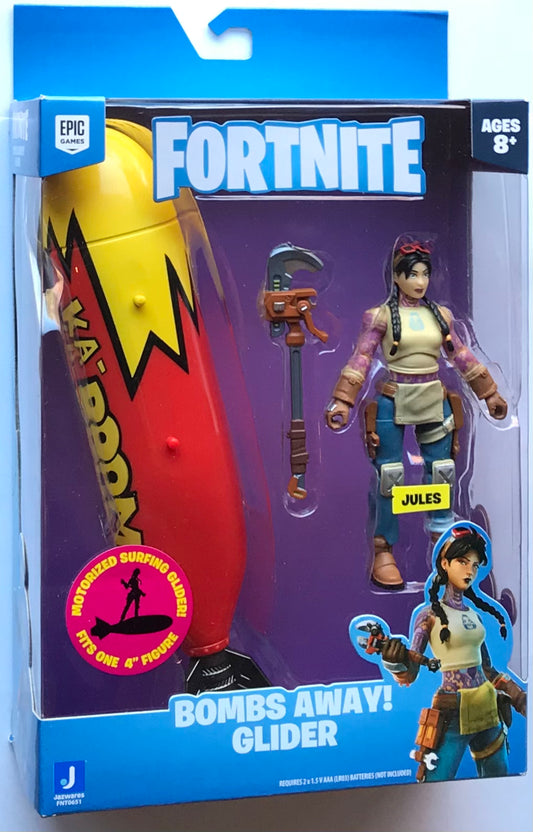 Jazwares Fortnite 4” Inch Articulated Jules Figure with Glider