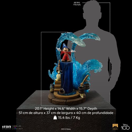 (Pre-Order) Iron Studios Disney Fantasia Sorcerer's Apprentice Mickey Deluxe Art Scale Limited Edition 1:10 Statue