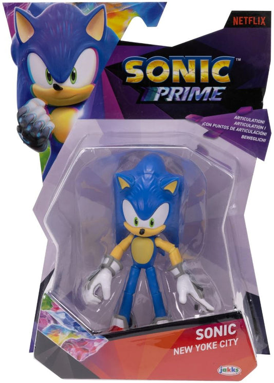 Jakks Netflix Sonic Prime Sonic New Yoke City 5” Inch Figure (Light Blue Series 4)